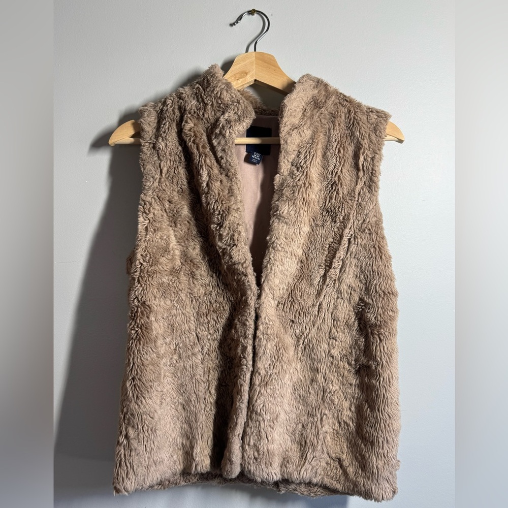 Women’s/kids  Faux Fur Vest - Tan